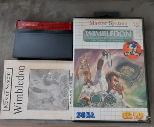 Wimbledon Original Master System Com Caixa E Manual 