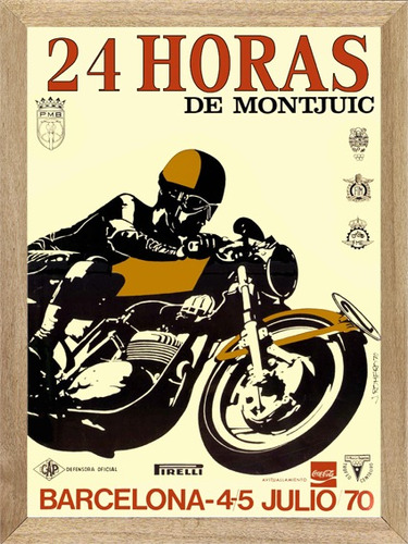 24 Horas De Montjuic Motociclismo, Cuadro, Poster      P247