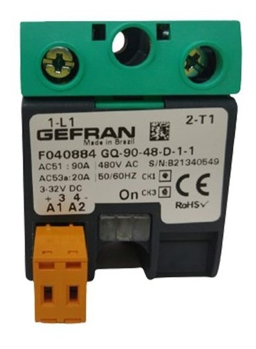 Relé De Estado Sólido Gefran 90a 3/32 Vdc 480vac 