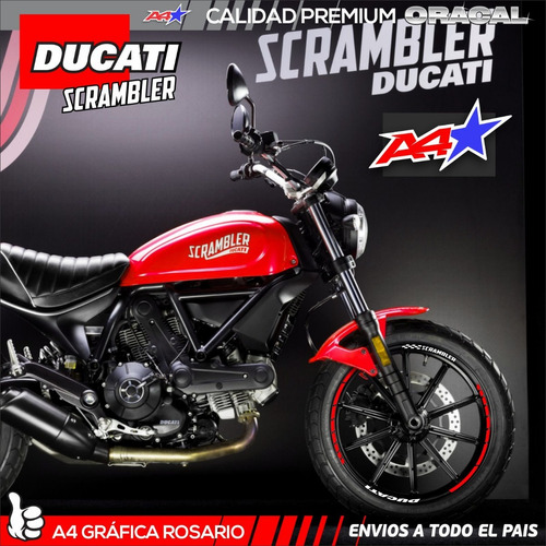 Ducati Scrambler 400 800 1100 Calcos Llantas