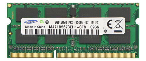 Memoria Ram Samsung 2gb Ddr3 1066 Mhz 2rx8 Pc3-8500s Sodimm (Reacondicionado)
