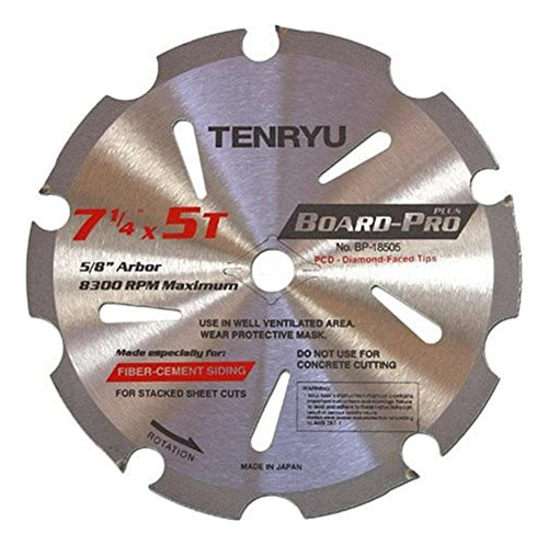 Sierra Tenryu Bp-18505 Board-pro Plus Para Fibrocemento, 7 1