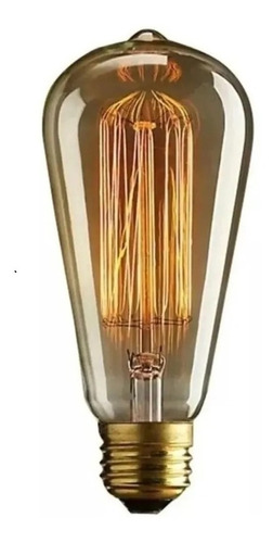 Lâmpada Vintage - Filamento De Carbono St64 - 60w 127v E27