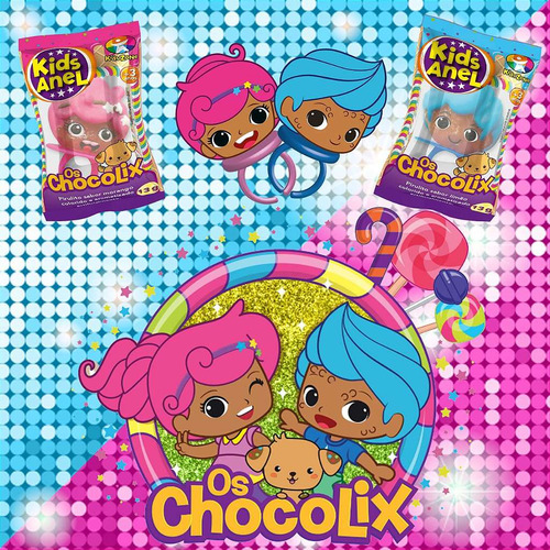 Pirulito Anel Chocolix Caixa Com 32 Unidades De 13g
