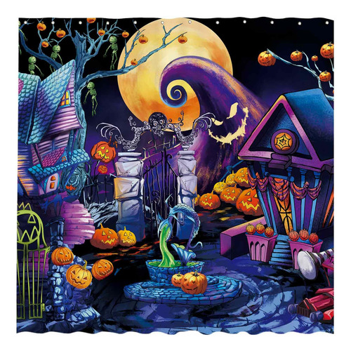 Cortina De Ducha Allenjoy Halloween Before Christmas 180 X 1
