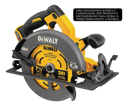 Serra Circular 7.1/4 Bateria 60v Flexvolt Dewalt Dcs578b Nf