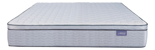 Inducol Resortes Pravia colchón color Gris Queen 160cm y 200cm con Pillow