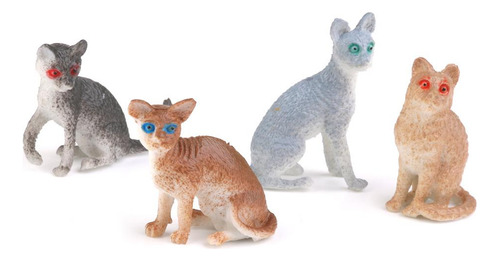 De Gato Realistas De 12 Piezas De Plástico Para Niños,