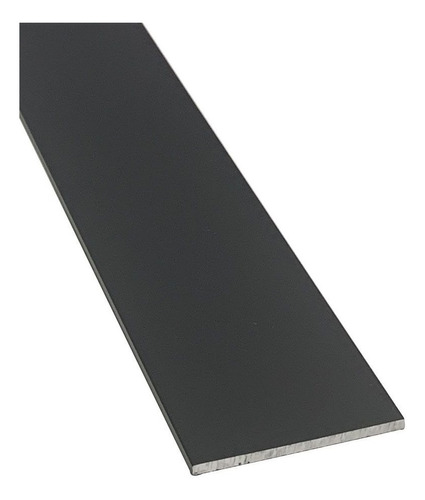 Perfil De Aluminio Planchuela 25mm X 2mm Negro X 3 Metros