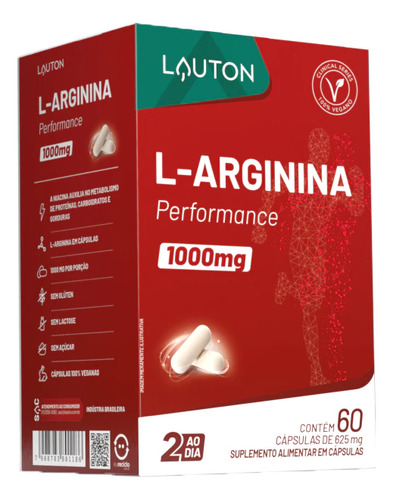 Suplemento L-Arginina Performance Lauton 60 Cápsulas