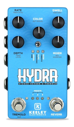 Imagem 1 de 6 de Pedal Keeley Hydra Stereo Reverb & Tremolo Shimmer Usa