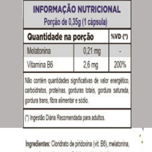 Kit 3 Melatonina Para Dormir C/ Vitamina B6 60 Cápsulas