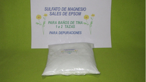 Sales De Epsom  99% Pureza, Para Depurar El Cuerpo, 1 Kg 