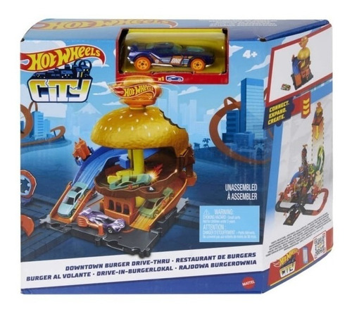 Pista Tienda Hamburguesas Hotwheels  City Burguer