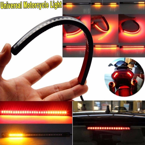 Tira Led Moto Stop Giros Posición Flexible 3m Cafe Racer