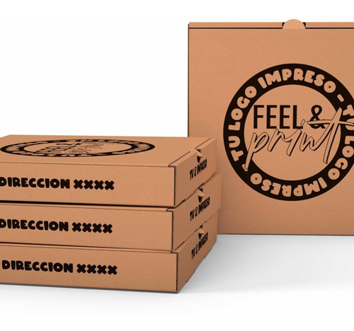 Caja Para Pizza Impresa Grande Por 50 Unidades