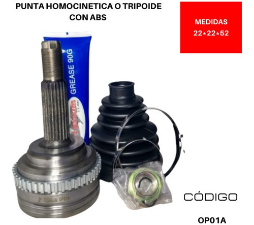 Punta Tripoide Chevrolet Aveo Lt 1.6 L1598 4 Lxvdohc 1 2009