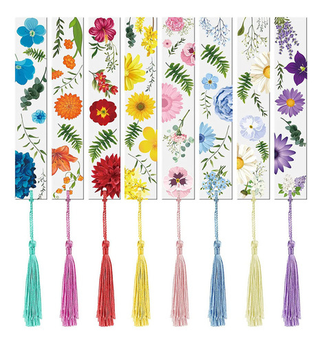 Marcadores Acrílicos De Flores Coloridas Con Diseño De Págin