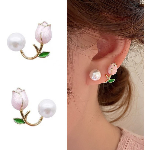 Aretes Pendientes Flor Mujer Regalo Joyas