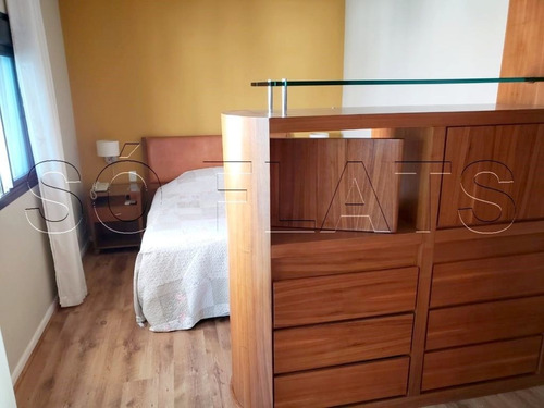 Imagem 8 de 15 de Flat Alto Padrão No Paraíso 100m² 02 Dorms E Cozinha Completa - Sf34042