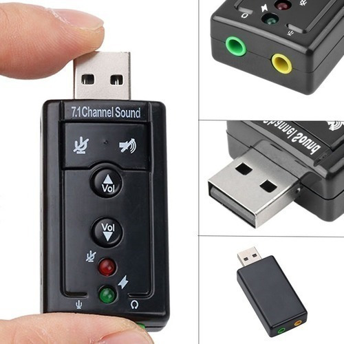 Tarjeta De Sonido 7.1 Usb 2.0 Virtual 3d Tipo Pendrive