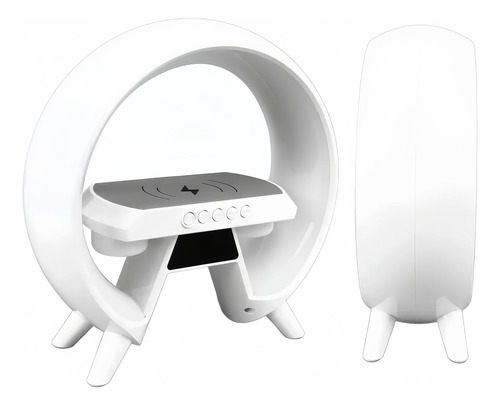 Lámparas De Mesa Con Altavoz Bt Y Carga Inalámbrica Y Alarma
