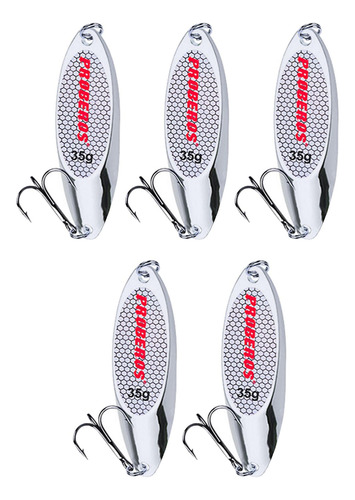 5 Uds Cucharas De Pesca Señuelos Cucharas De Plata 35g