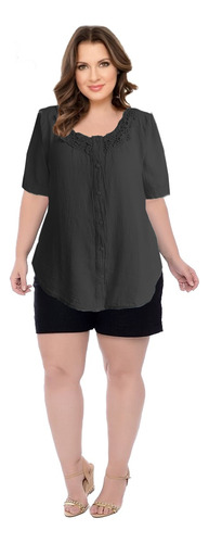 Camisa Mujer Bela Talles Xxl-xxxl-4xl Puro Algodón Mythos