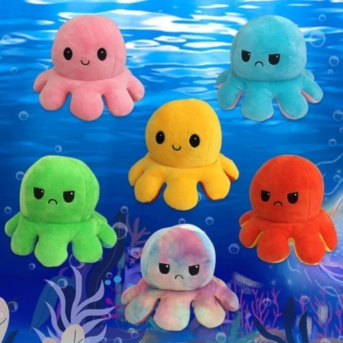 Pulpo de peluche 2 en 1 Bravo Happy Two Faces Fun