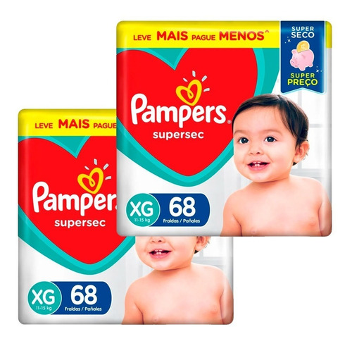 Pampers Supersec Xg X 136 Unidades