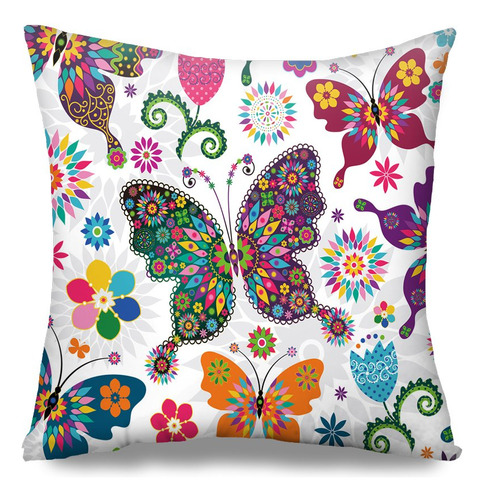 Hgod Designs Pillow Sham Original Pattern Colorful Butterfl.