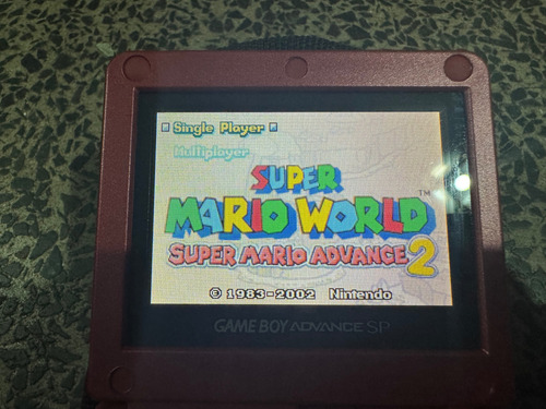 Game Boy Advance Sp De Doble Luz Rojo Con Súper Mario World Rojo (Usado)