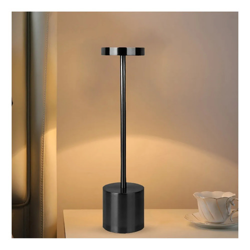 Lámpara De Mesa Inalámbrica Recargable De Metal Led Led Meta