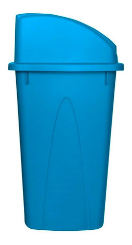 Bote De Basura 65l Tapa Balancín Frontal Color Azul