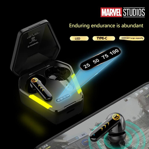 Audífonos Bluetooth Marvel Spiderman Iron Man Capitán Am