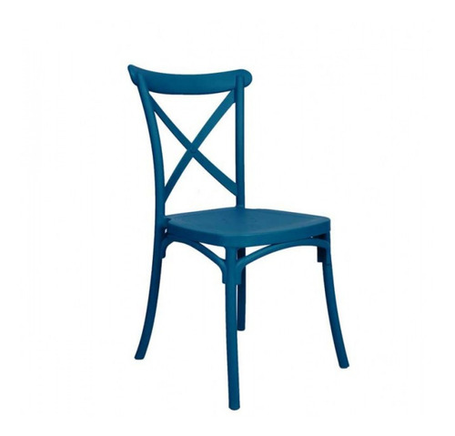 Silla Plastica Cross Back Azul Bighouse-mimbral