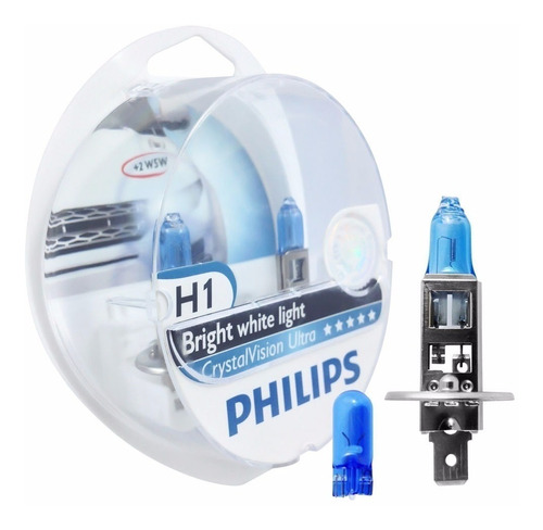 Juego Lamparas Philips Crystal Vision Ultra H1 Luz Blanca
