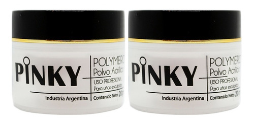 Pinky Polímero X2 Polvo Acrílico Uñas Esculpidas Manicuría 