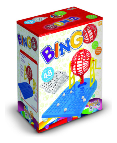 Jogo De Bingo Com 48 Cartela 90 Bolas 01 Globo Barato Oferta