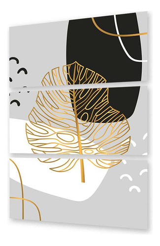 Cuadro Trip 60x90 Modernos Decorativos Oro Minimal Gold M2