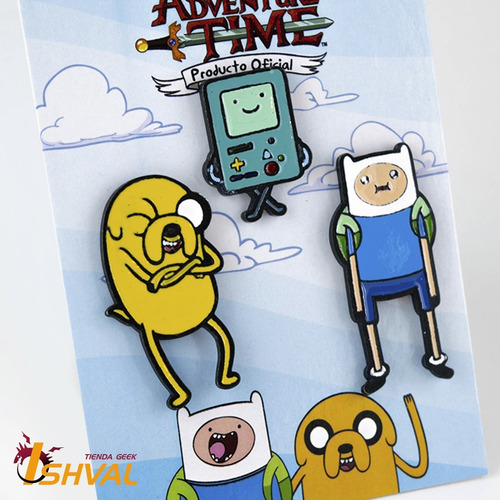 Imagen 3 de 3 de Pack X3 Pines - Cartoon Network - Hora De Aventura