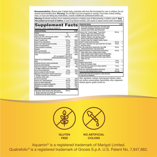 Nature's Way Alive! Max3 Multivitamínico Mujer 90 Tabletas