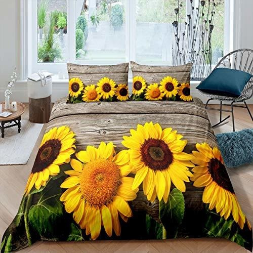 Fundas Para Edredones - Sunflower Duvet Cover Botanical Flor