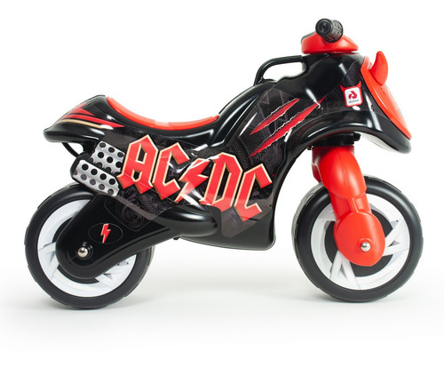 Correpasillos Moto Injusa Neox Ac/dc Color Negro Color Rojo