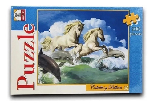 Puzzle  500 Piezas Implás (caballos Y Delfines-castillo)