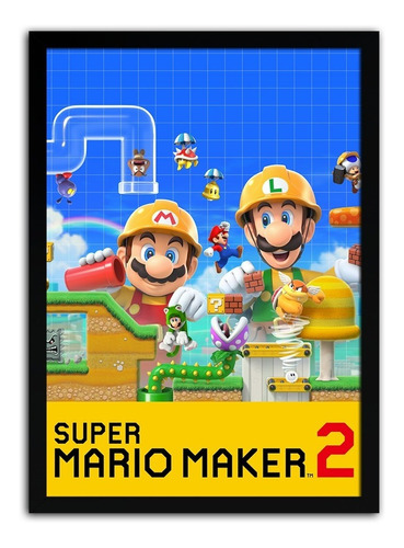 Quadro Decorativo Gamer Super Mario M 32x23