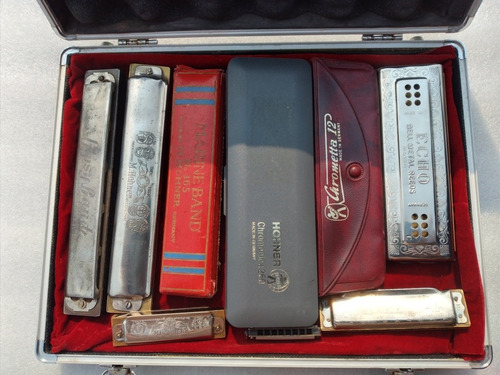 Armonicas Hohner Usadas Coleccion De 7hohner Y 2 Otra Marca. (Usado)
