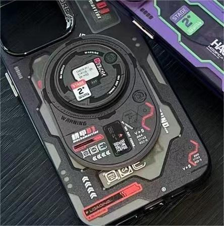 Funda Magnética Mecha Plateada De Color For iPhone 16/15/14