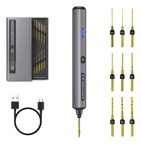 Mini Taladro Eléctrico 13 En 1 Con Caja De Aluminio, Inalámb