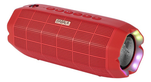 Caixa De Som Portatil Sem Fio Bluetooth Sabala Dr-101 Cor Vermelho